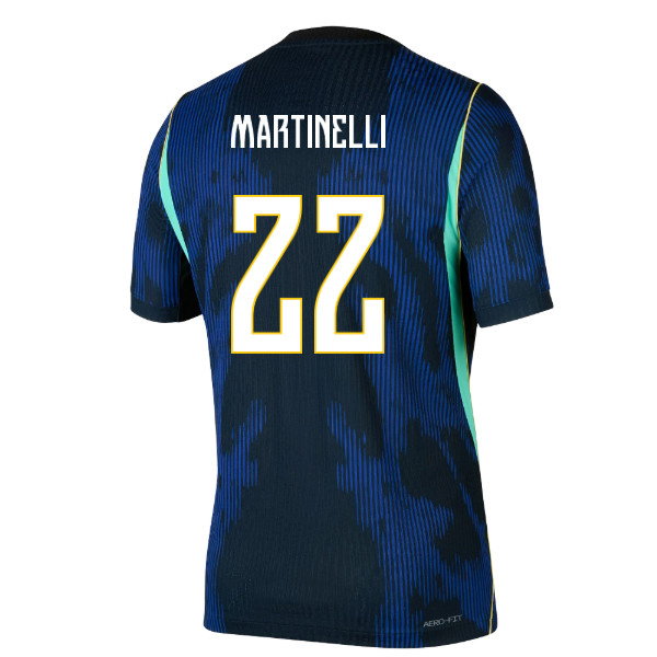 2026-2027 Brazil Match Away Jordan Aero-FIT Authentic Shirt (Martinelli 22)-SoccerKits Hub | Buy Soccer Jerseys Online